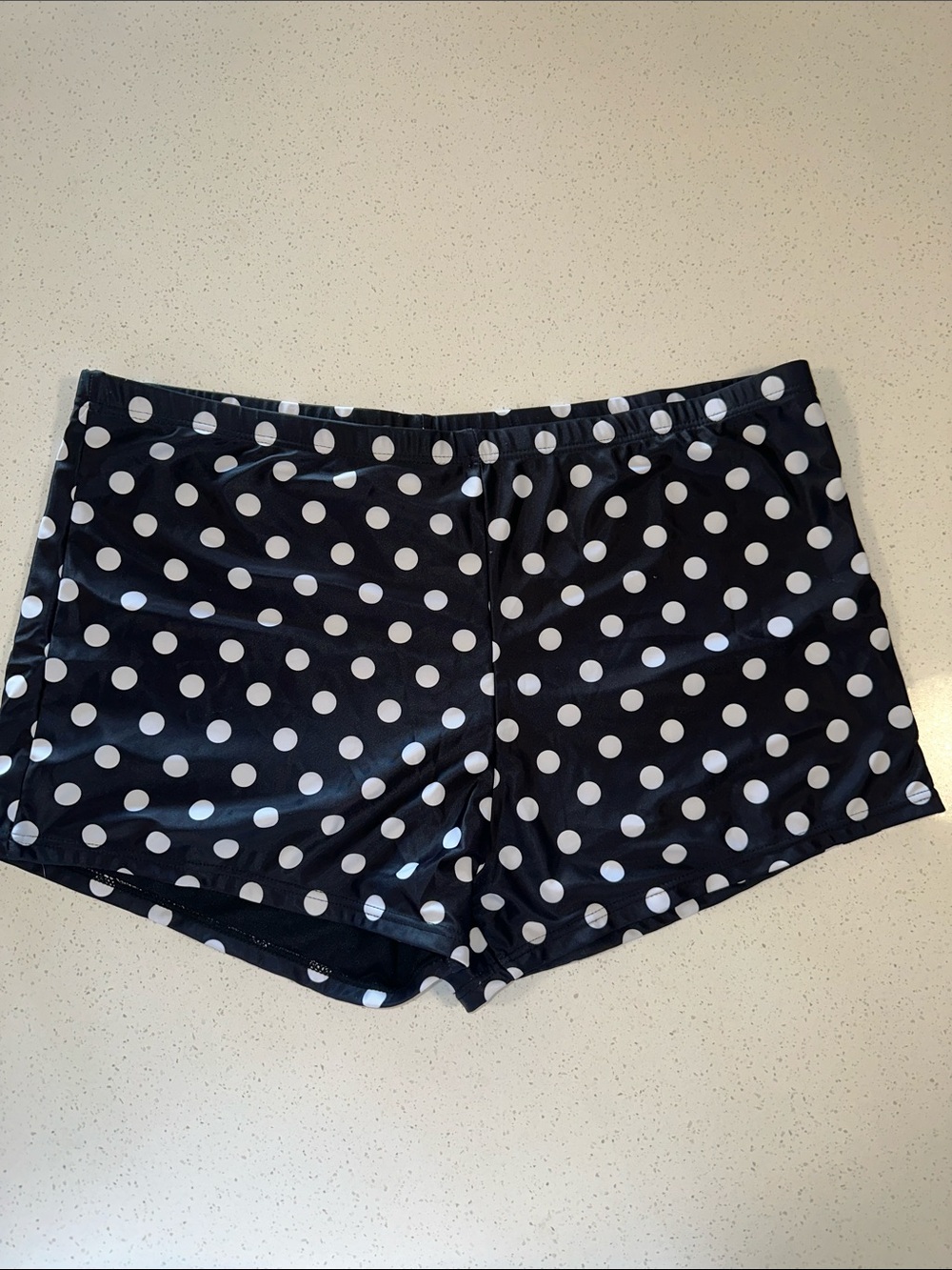 Women's Navy Polka Dot Swim Shorts